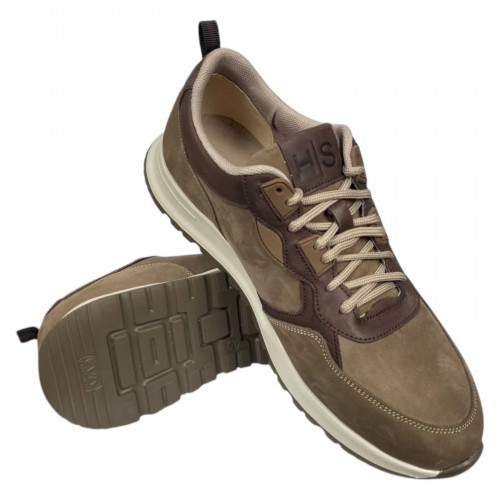 Кроссовки мужские кожаные HAMMA 16 08 коричневые