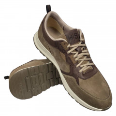 Кроссовки мужские кожаные HAMMA 16 08 коричневые 