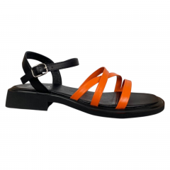 Босоножки женские кожаные ILONA 478/517 оранжевый.