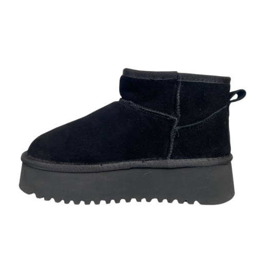 Угги жіночі замшеві UGG 260-1 чорні хутро