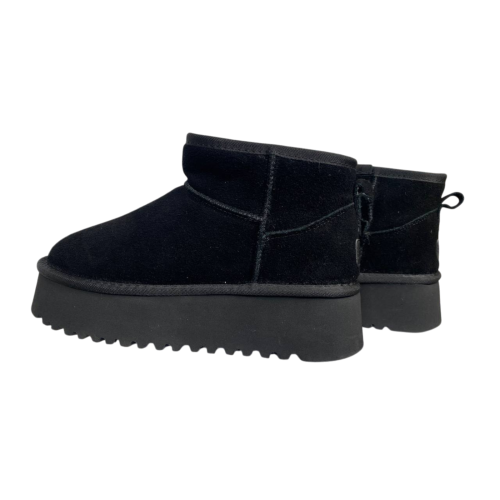 Угги жіночі замшеві UGG 260-1 чорні хутро