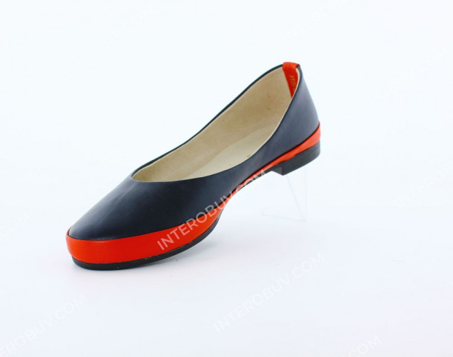 Лодочки Жіночі шкіряні PRELLESTA 430 синьо червоні