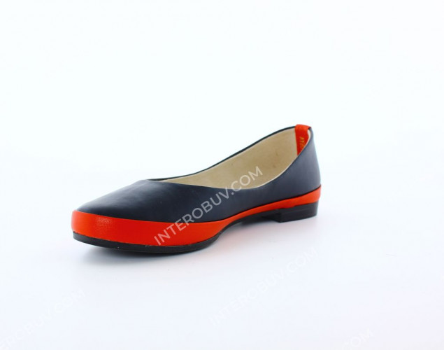 Лодочки Жіночі шкіряні PRELLESTA 430 синьо червоні