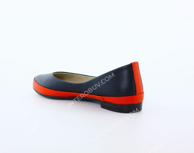 Лодочки Жіночі шкіряні PRELLESTA 430 синьо червоні