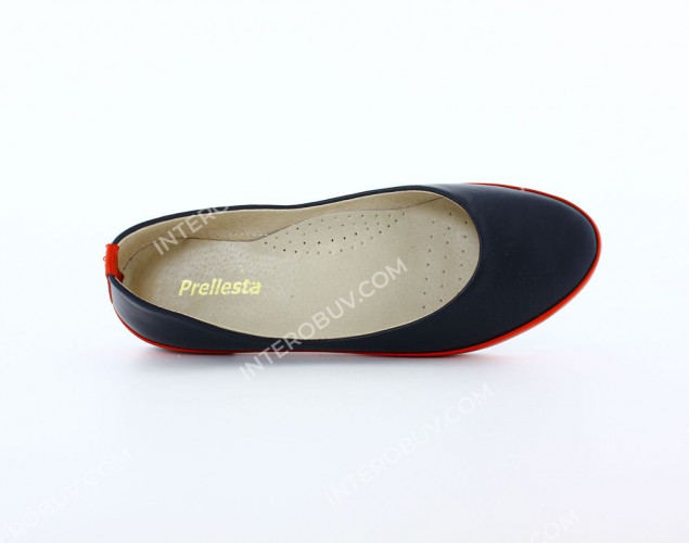 Лодочки Жіночі шкіряні PRELLESTA 430 синьо червоні