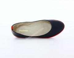 Лодочки Женские кожаные PRELLESTA 430 сине-красные