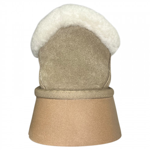 Угги туфли женские замшевые ALLSY 189714 082-115с хаки мех 