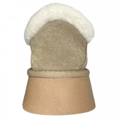 Угги туфли женские замшевые ALLSY 189714 082-115с хаки мех 