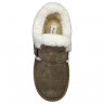 Угги туфли женские замшевые ALLSY 189714 082-115с хаки мех 