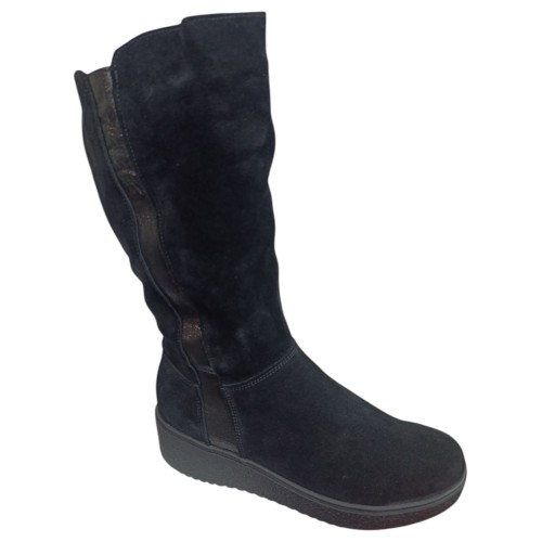 Чоботи жіночі замшеві ROMAX 525/4 чорни 4403 хутро