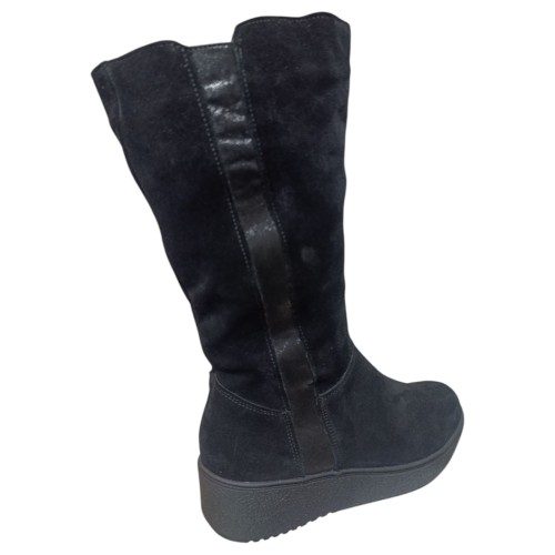 Чоботи жіночі замшеві ROMAX 525/4 чорни 4403 хутро