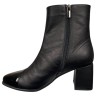 Ботинки женские кожаные каблук ILONA 552/49 черные байки