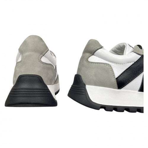 Кроссовки женские кожаные LUSI 16/1 05 белые серые 