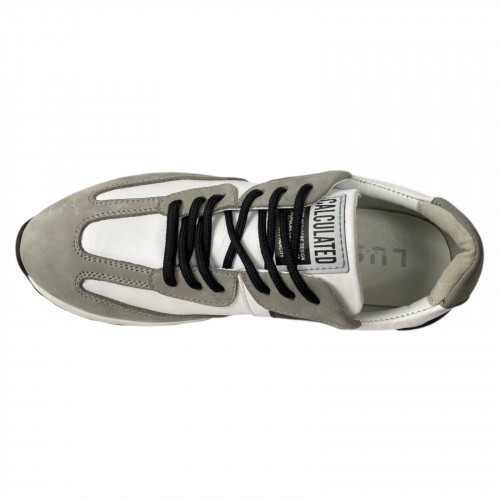 Кроссовки женские кожаные LUSI 16/1 05 белые серые 