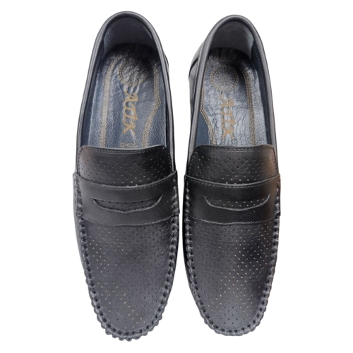 Мокасины мужские кожаные ATO 125-1 01 черные