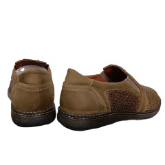 Туфлі чоловічі шкіряні перфорація BARZONI 11 оливка