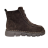 Ботинки женские замшевые ALLSY 203590(76563-1342)коричневый мех