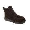 Ботинки женские замшевые ALLSY 203590(76563-1342)коричневый мех
