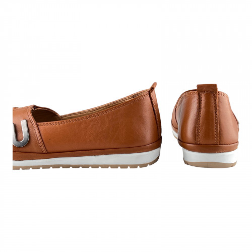 Балетки Женские кожаные KEMER 859 TABA