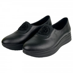 Лоферы Женские кожаные U.SPIRIT 1020 черный