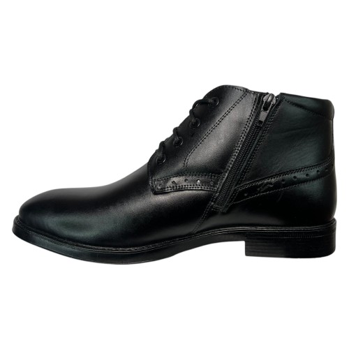 Ботинки мужские кожаные AVA 63 черный мех