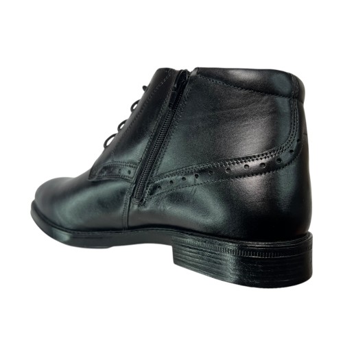 Ботинки мужские кожаные AVA 63 черный мех