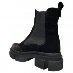 Черевики жіночі замшеві ELVIX 1056 челсі чорні байка