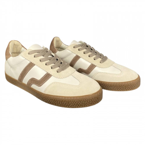 Кеды женские кожаные LUSI 42 04 бежевые