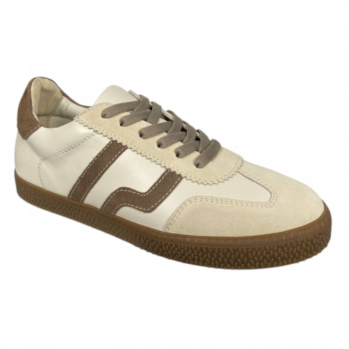 Кеды женские кожаные LUSI 42 04 бежевые