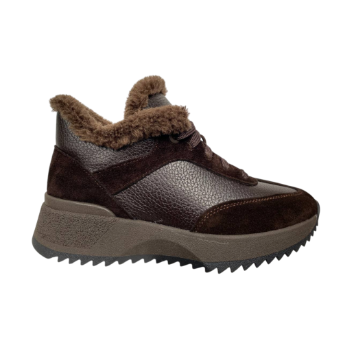 Кросівки жіночі ANDALINI 2449 04 шкіра+замш візон хутро