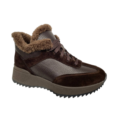 Кросівки жіночі ANDALINI 2449 04 шкіра+замш візон хутро