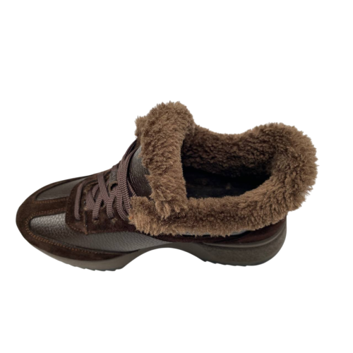 Кросівки жіночі ANDALINI 2449 04 шкіра+замш візон хутро