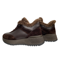 Кросівки жіночі ANDALINI 2449 04 шкіра+замш візон хутро