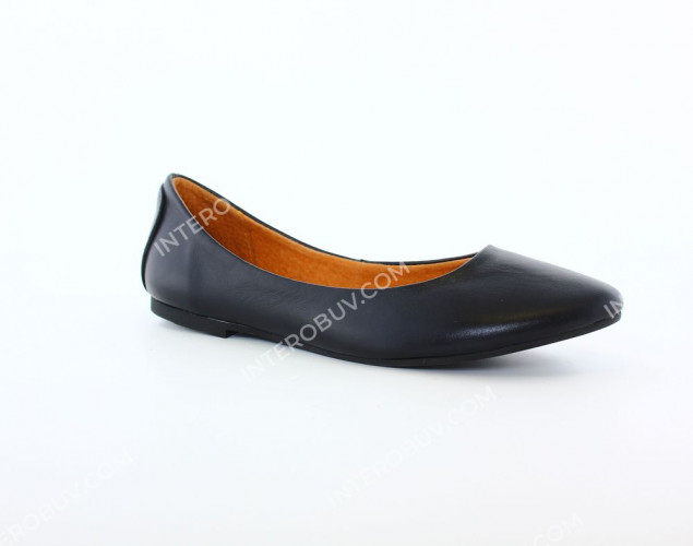 Балетки Женские кожаные CLAIRE 315 черный