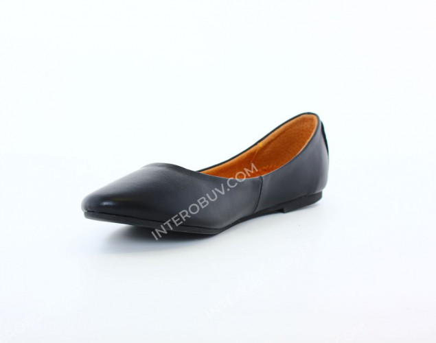Балетки Женские кожаные CLAIRE 315 черный