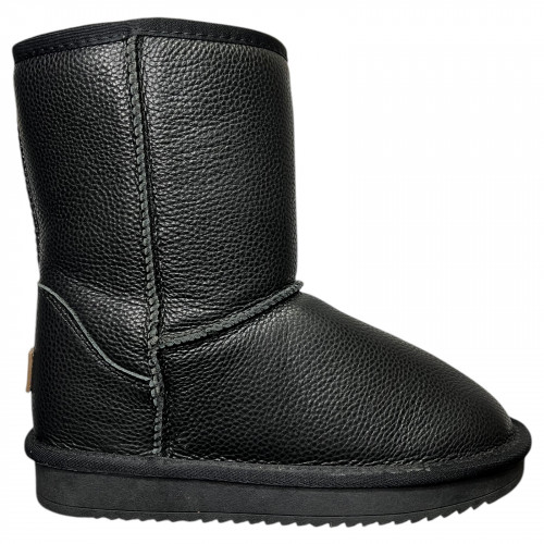 Угги жіночі шкіряні  IT TS 5808-8 чорний хутро