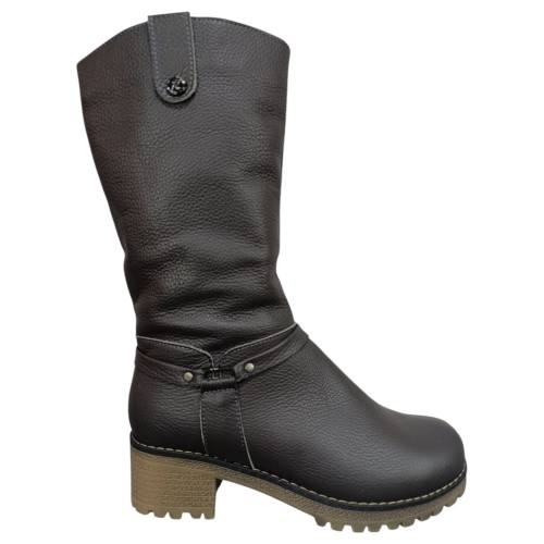 Сапоги женские кожаные ROMAX 7435/8 серый Фумэ 4402 мех