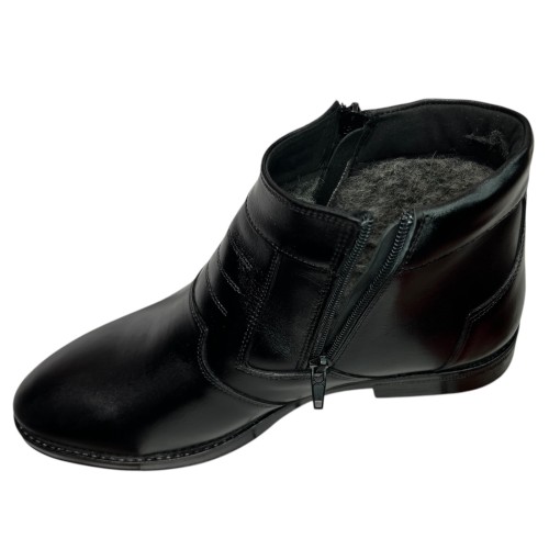 Ботинки мужские кожаные AVA 38 черный мех