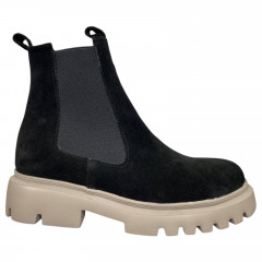 Черевики жіночі замшеві LONYS 04/6 04 челсі чорні байка