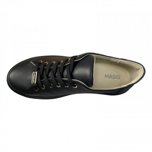 Кеды женские кожаные MASIS 9049 черные