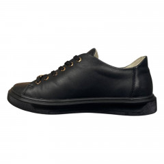 Кеды женские кожаные MASIS 9049 черные