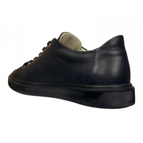 Кеды женские кожаные MASIS 9049 черные