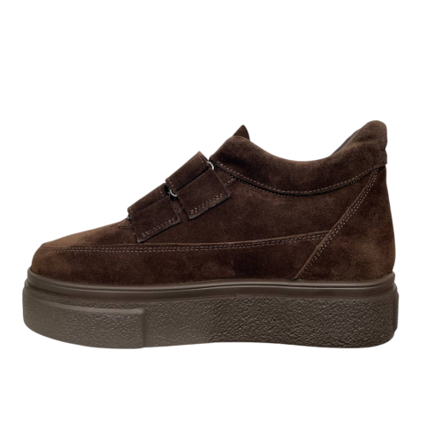 Черевики жіночі замшеві FOOT STEP 533 25 коричневі хутро