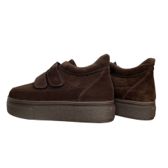 Черевики жіночі замшеві FOOT STEP 533 25 коричневі хутро