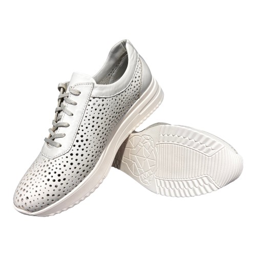 Кроссовки Женские кожаные VIKTTORIO IP232 Элли латте