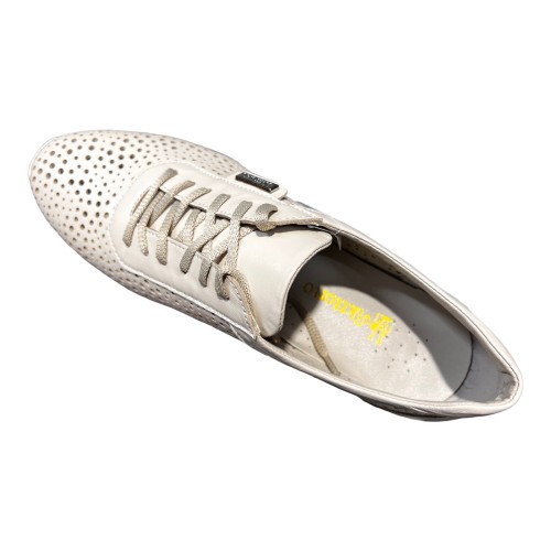 Кроссовки Женские кожаные VIKTTORIO IP232 Элли латте