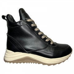 Кроссовки женские кожаные URBAN 27 04 черный мех