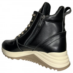 Кроссовки женские кожаные URBAN 27 04 черный мех