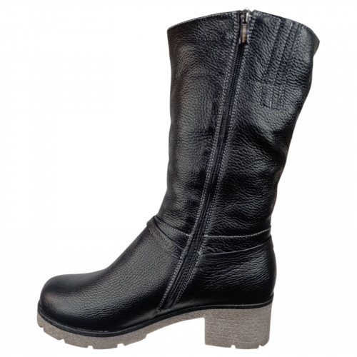 Чоботи жіночі шкіряні ROMAX 7435 чорний флотар 4402 хутро