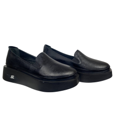 Мокасины женские кожаные LONZA 2071 101 черные